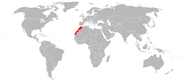 Maroko mapa świata